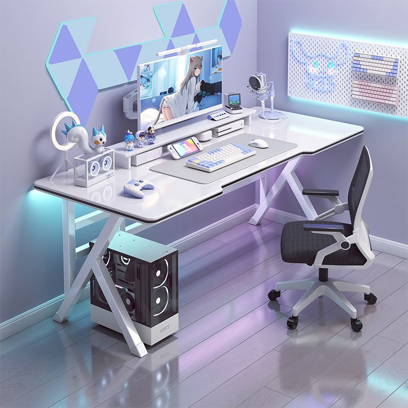 White Computer Desk Desktop Home Live Broadcast Game Tables Simple Table Workbench Student Study Table Desk