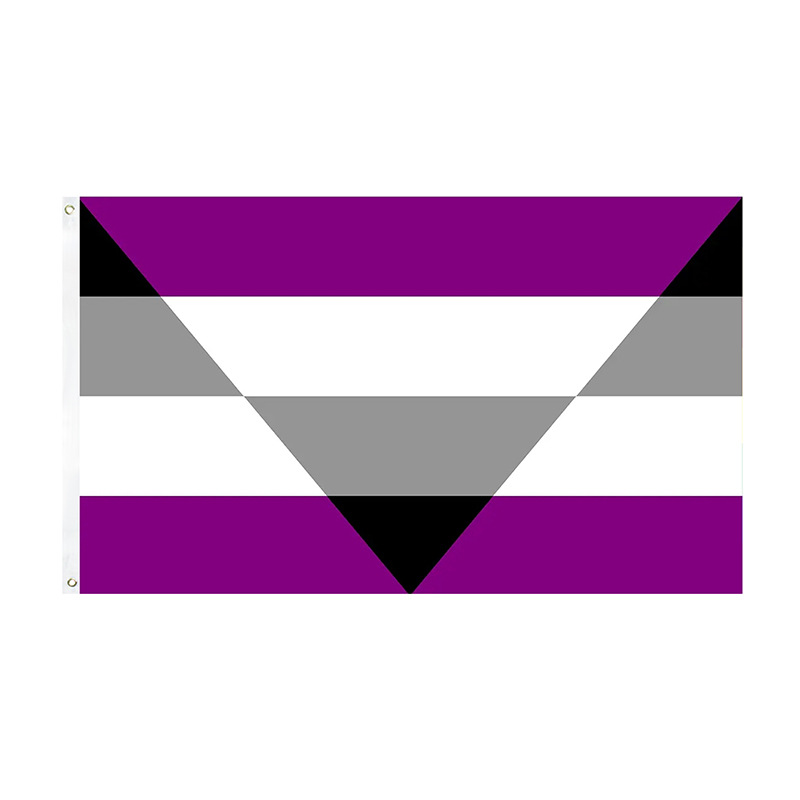 aegosexual flag无性恋骄傲自豪彩虹旗3*5ft涤纶印花旗帜旗子大旗采购