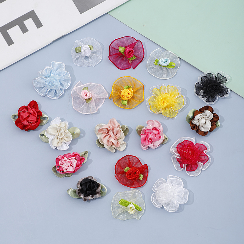 handmade chiffon fabric little flower diy corsage bridal bouquet swimsuit clothing accessory accessories flower wholesale