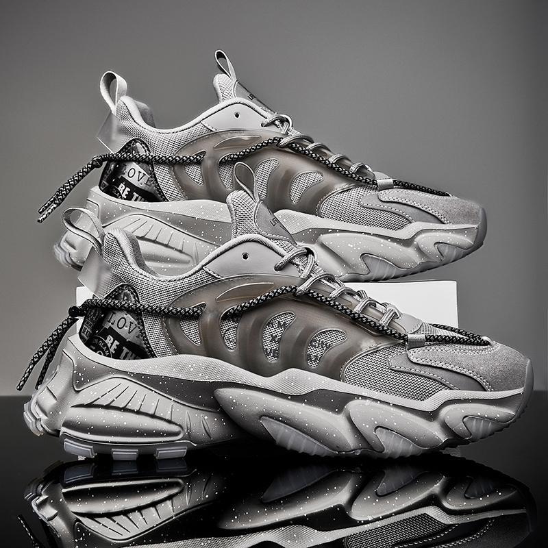 男鞋子夏季初中学生炫酷老爹鞋ins潮青少年春秋款增高厚底运动鞋