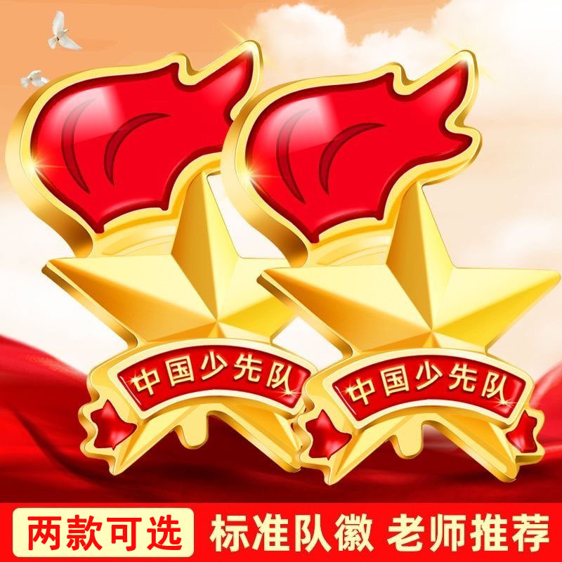 小学少先队员队徽标准型安全别针队徽章强磁铁扣火炬圆形胸章徽章