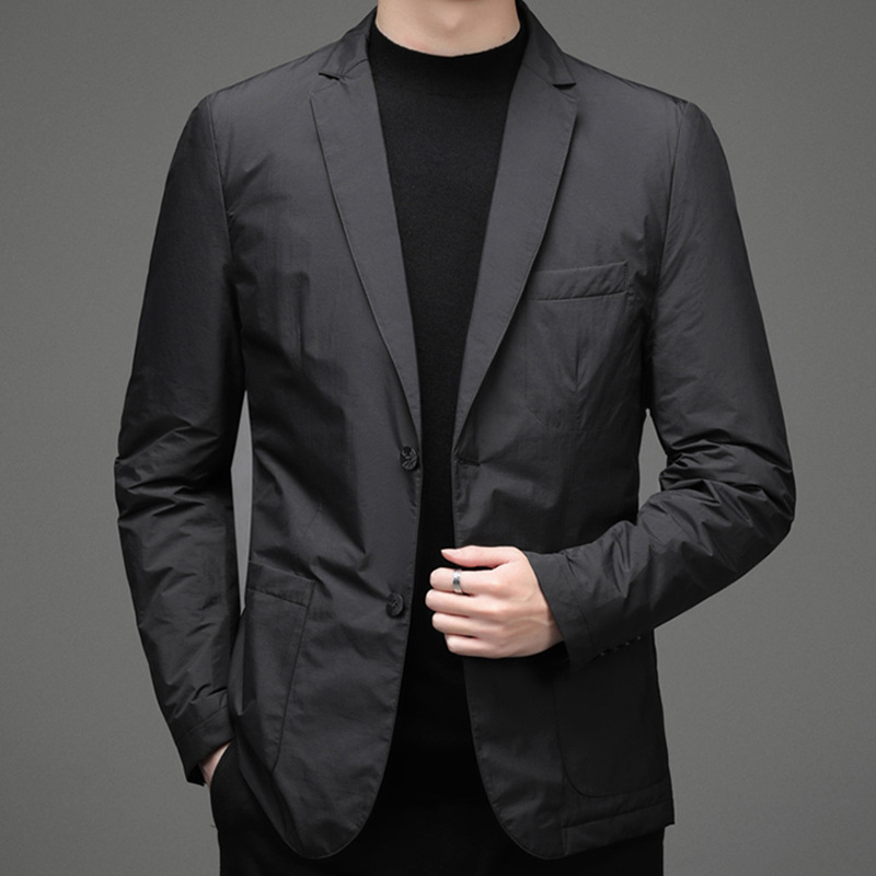 罗蒙西装外套男2022春夏季单西夹克上衣中青年男士商务休闲小西服