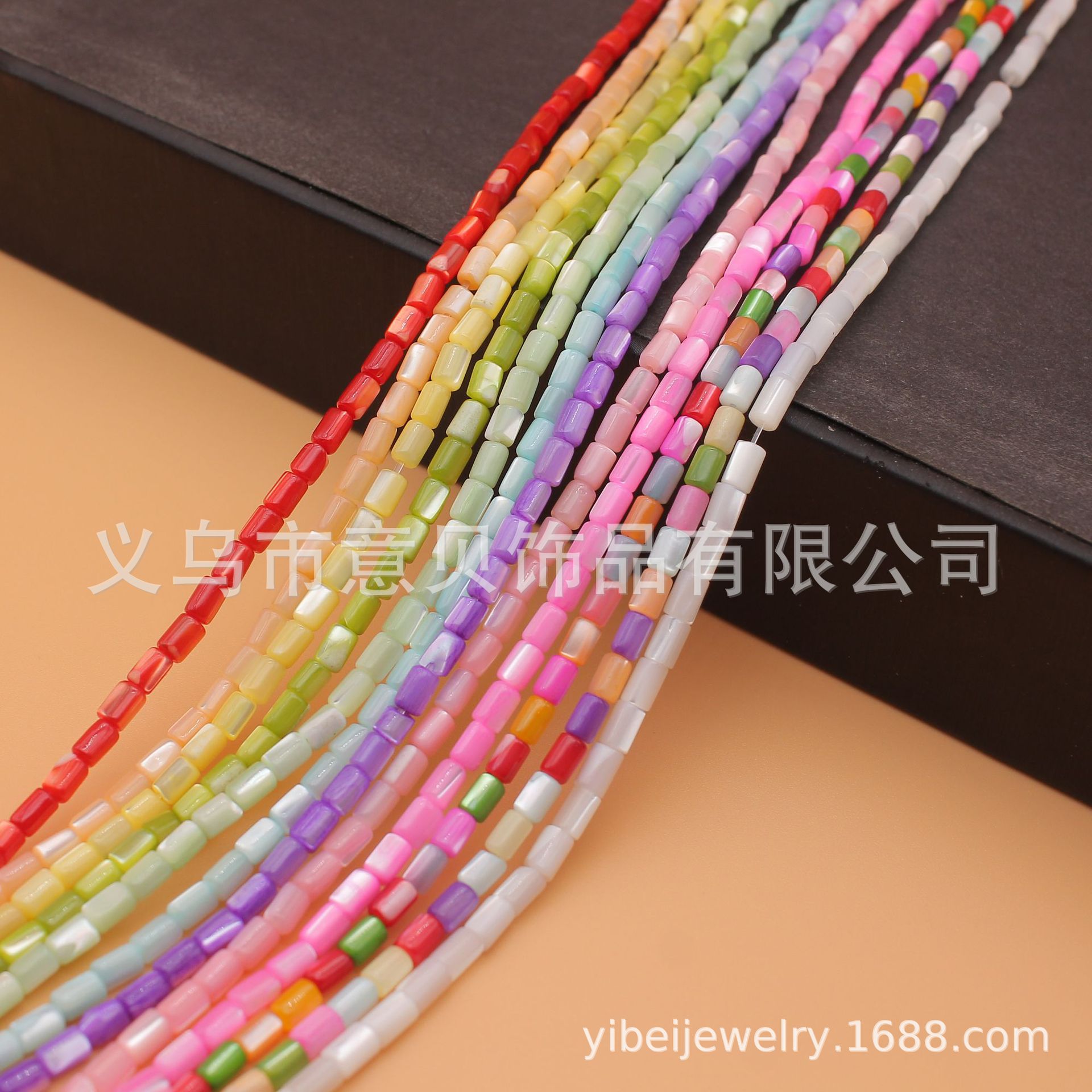Deep Sea Fritillary Beads Colorful round Tube 3x5mm Semi-Finished Products Accessories Bracelet Necklace Clothing Shoes and Hats Accessories Wholesale
