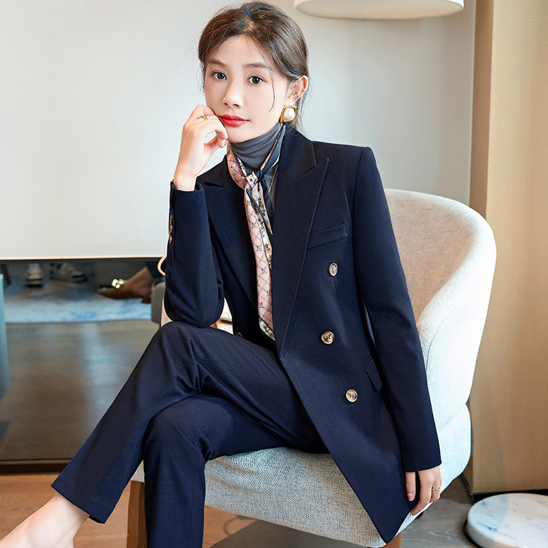 高端西装套装女春秋职业正装面试西服时尚气质白领工作服干练洋气