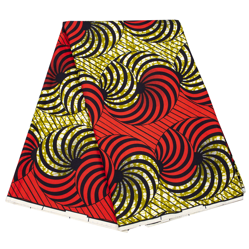 African Cerecloth Double-Sided Polyester Geometric Printing Fabric African Fabric Cross-Border Polyester Foreign Trade Fabric