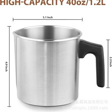 1200ML融蜡锅2lbCandleMeltingPot1.2升DIY大豆蜡熔杯蜡烛融化锅
