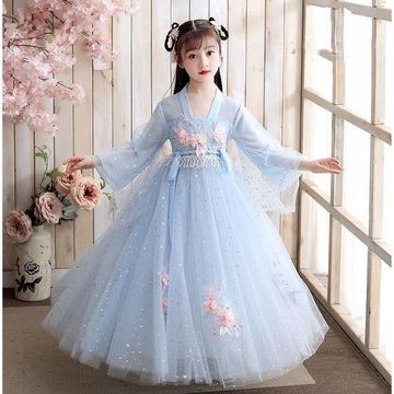 汉服女童古装中国风春款新款春秋儿童装夏装古风襦裙超仙女孩唐装