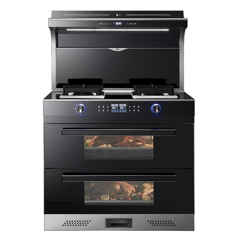 现货批发 偌一900上蒸下蒸烤集成灶一体家用语音质控体感左烤右蒸