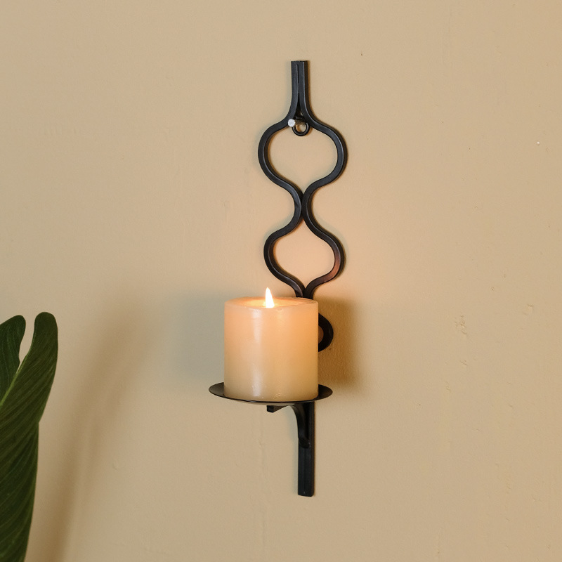 工厂定制欧式个性创意壁挂装饰烛台户外金属螺旋烛托批发蜡烛架