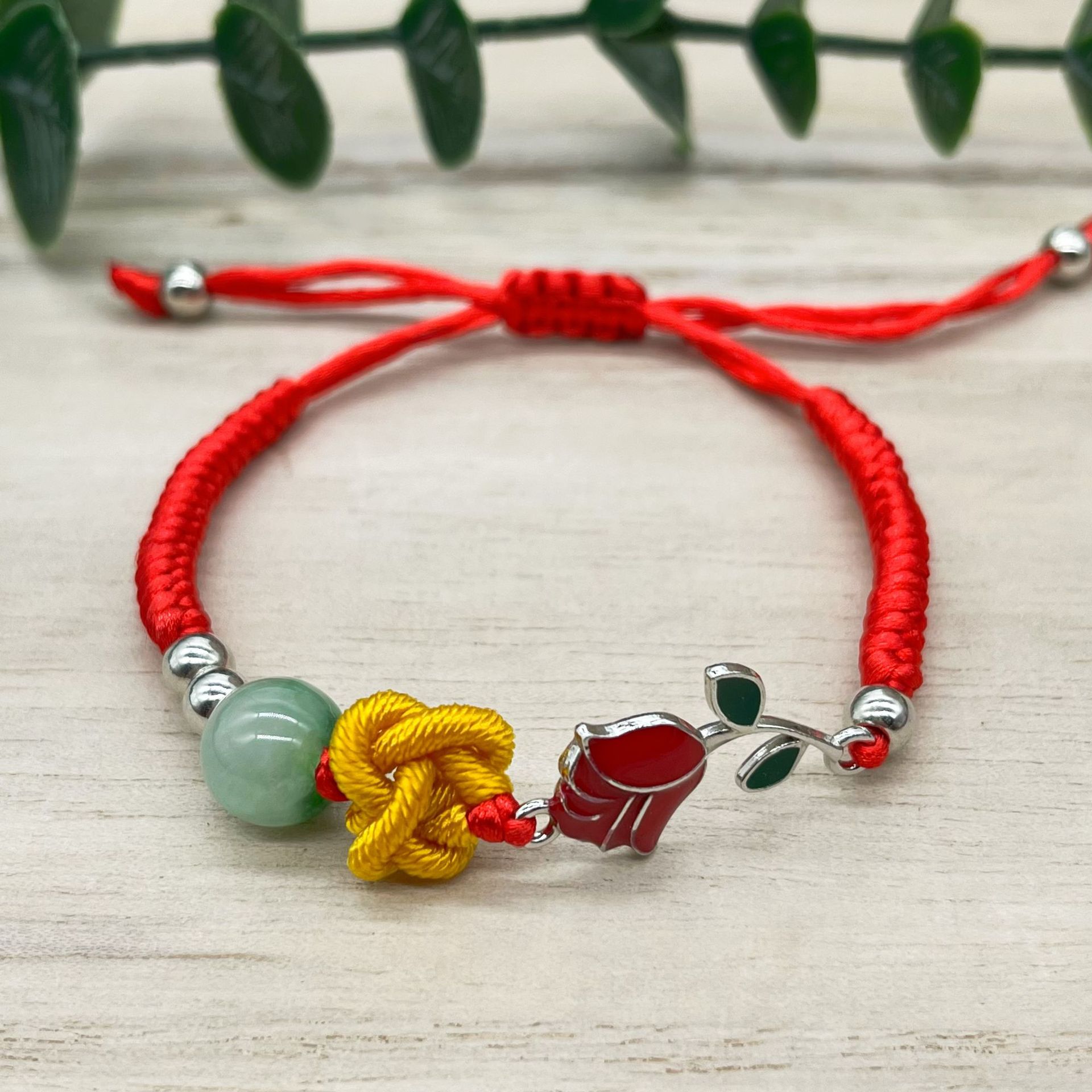 Dragon Boat Festival Ruyi Knot Red Rope Bracelet Men and Women's Natal Year Handmade Woven Jin Gang Knot Lucky Red Carrying Strap Wholesale