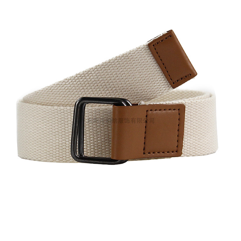 简约双环扣青少年休闲时尚搭配工装裤涤纶环保跨境货源腰带-阿里巴巴
