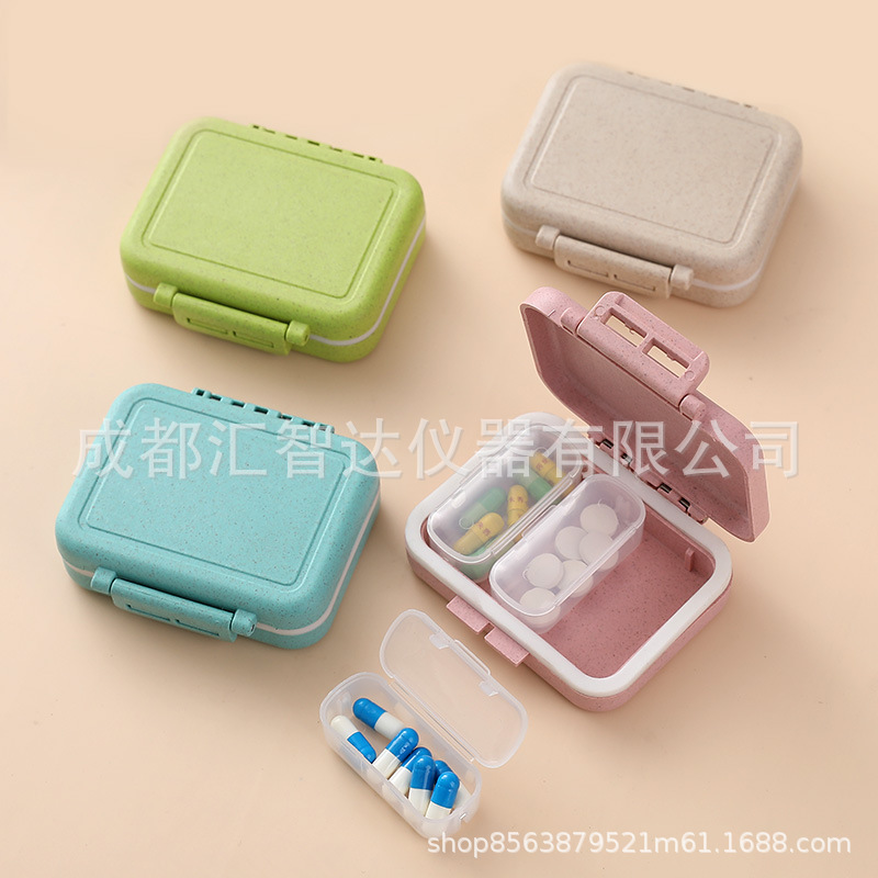 Portable 3-Grid Double Sealed Pill Box Pill Storage Box Double-Layer Sealed Medicine Sub-Packaging Medicine Kit Wholesale