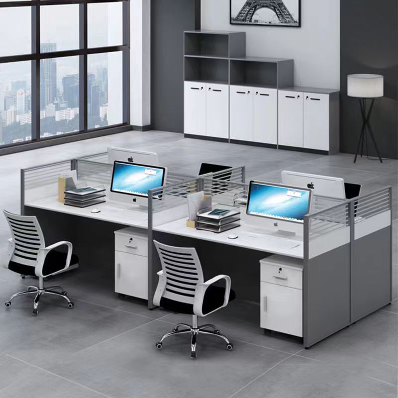 aa办公桌椅组合4人位卡座隔断员工电脑桌6人职员桌家具-阿里巴巴