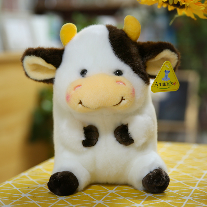2021新款牛年吉祥物奶牛公仔娃娃毛绒玩具牛创意活动礼物批发定制
