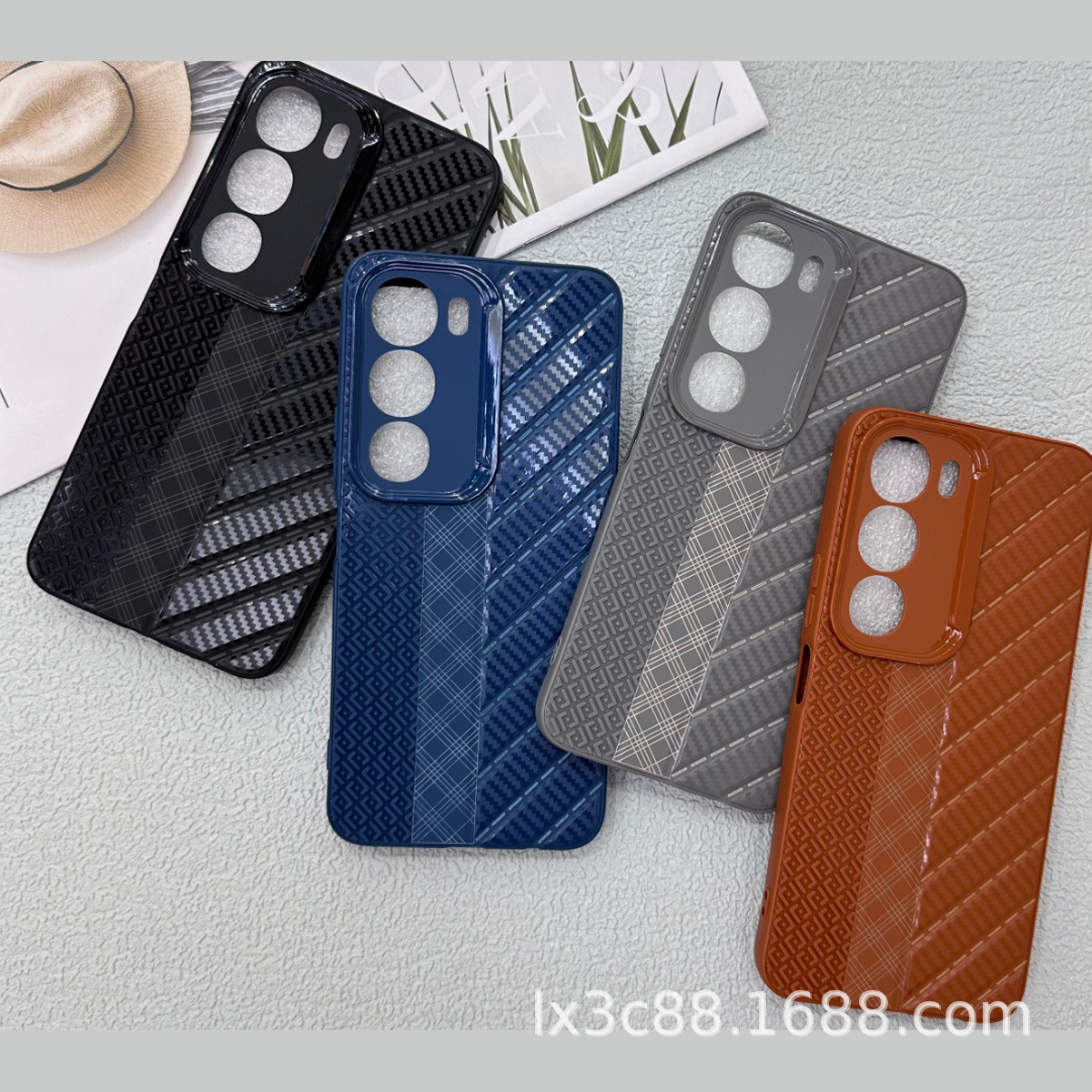 适用vivo Y400 Y21D/31双色格纹彩色TPU软胶壳简约手机保护套跨境