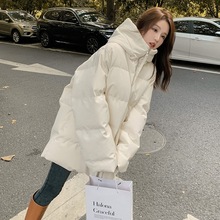 白色面包服外套女2022冬季新款加厚韩版时尚显瘦棉衣短款棉服外套