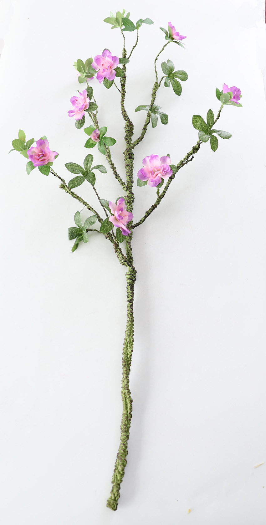 仿真花10头杜鹃花 假花装饰 发泡枝柔软造型装饰花