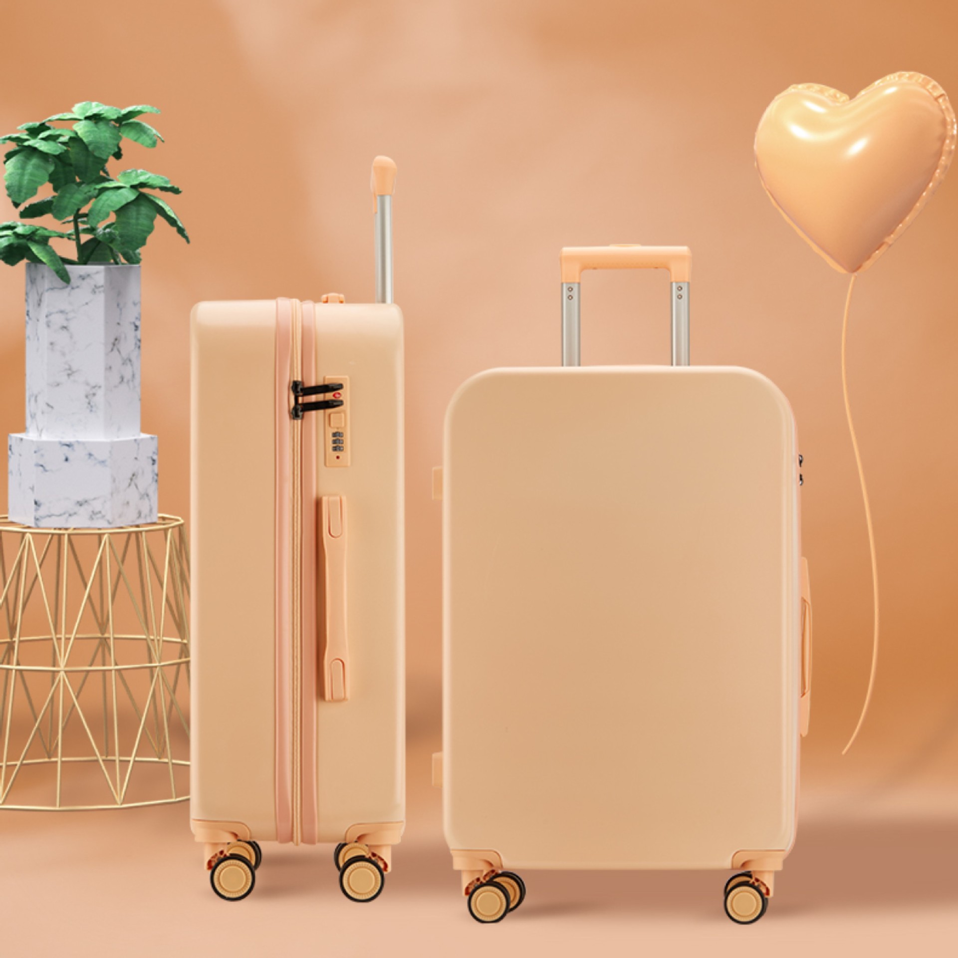 登机旅行密码箱拉杆箱20寸小清新行李箱女网红ins潮静音万向轮箱