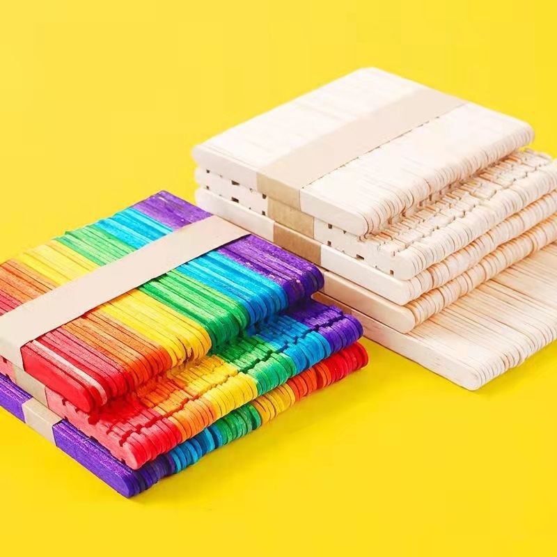 雪糕棒冰棍棒冰糕棍彩色冰棒棍材料木棒制作小木板片木条热