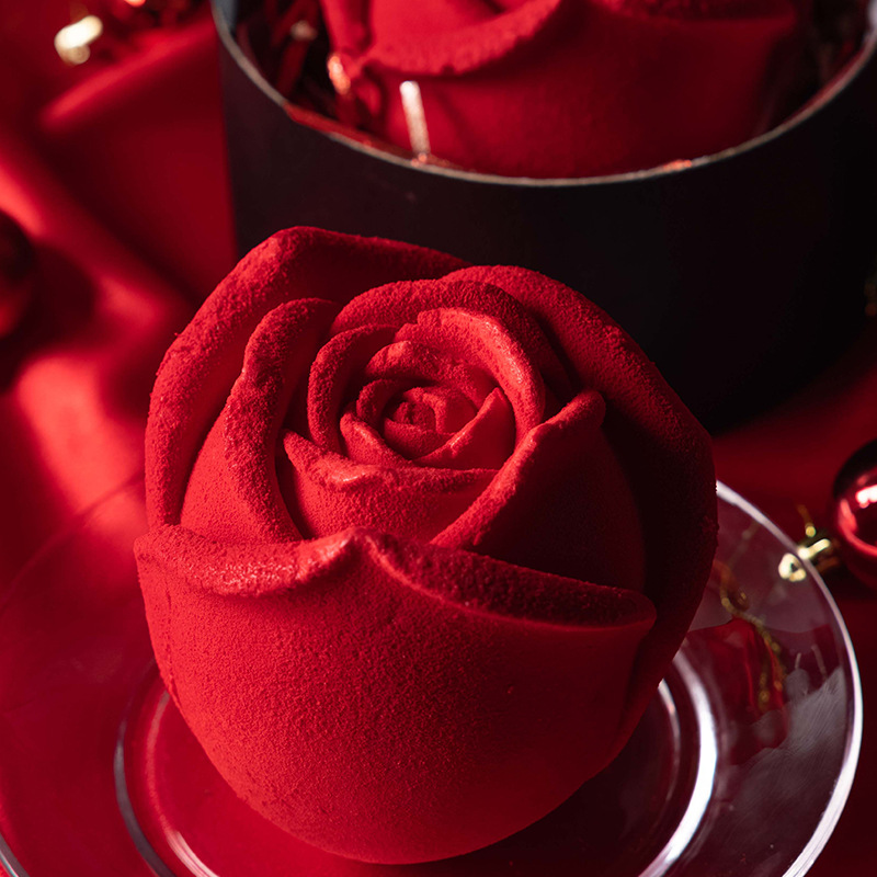 520情人节巧克力 玫瑰花敲敲乐创意礼物仿真代可可脂慕斯蛋糕批发