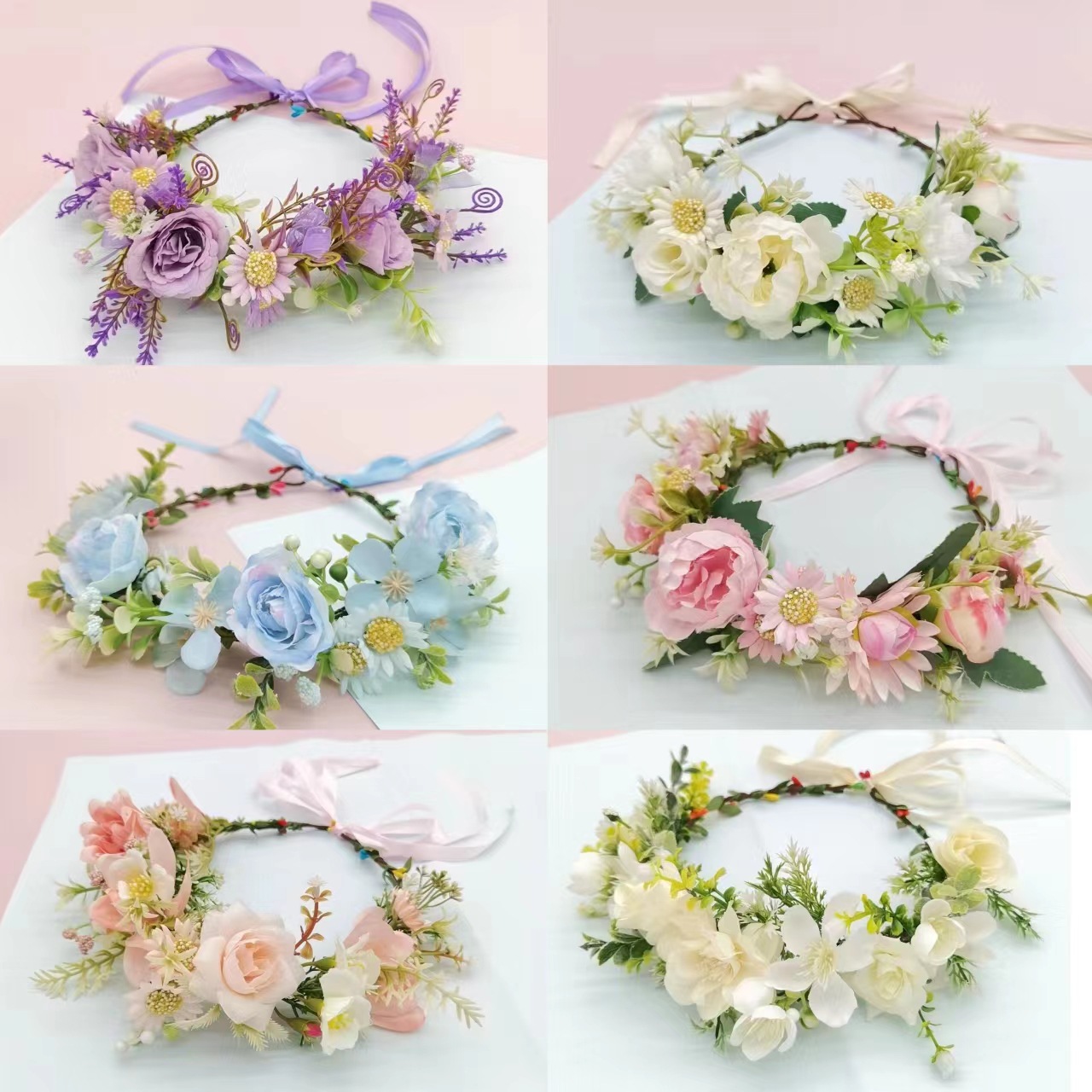 Mori Style Garland Sweet Simulation Wreath Headdress Outing Photography Factory Direct Sales Headdress Flower Wholesale