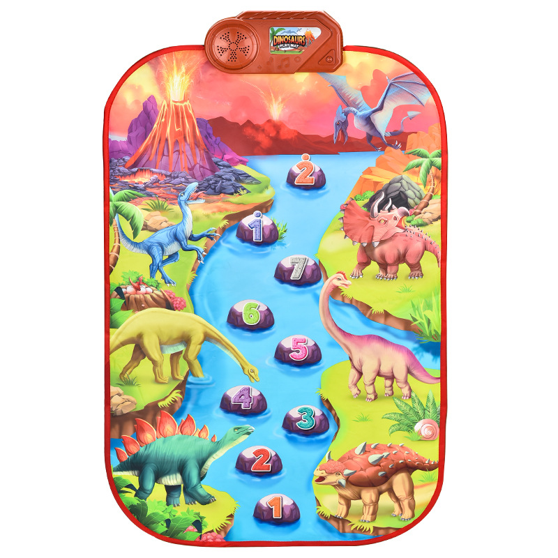 Cross-Border New Arrival Children's Dancing Mat Sound Effect Recognition Dinosaur Electronic Game Blanket Amazon Hot Educational Toys