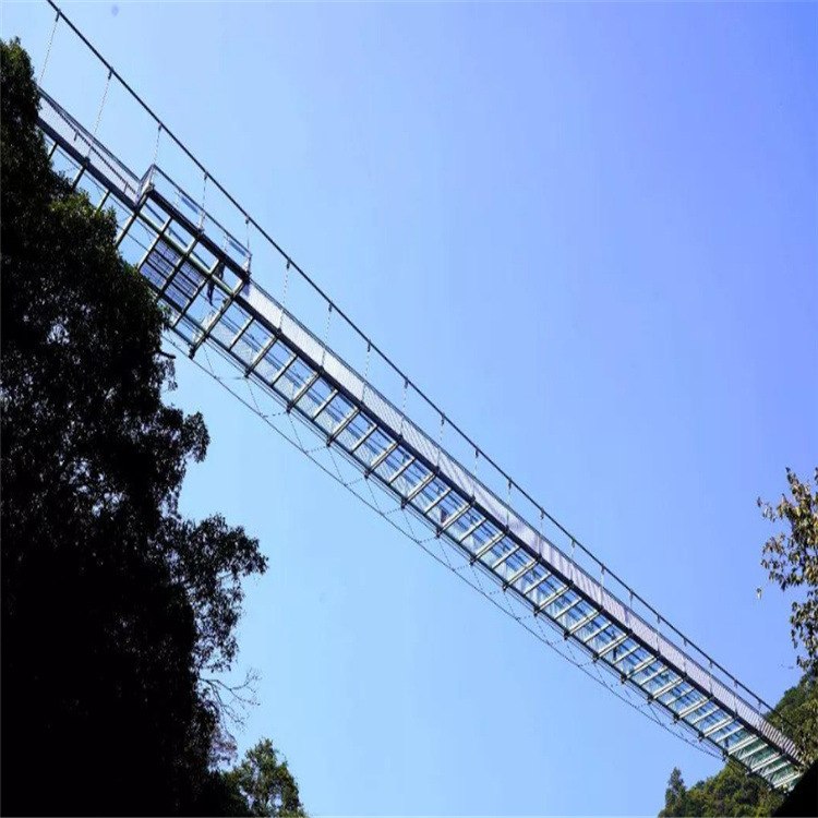 高空网红项目 会炸裂的玻璃桥 5d网红玻璃桥 玻璃吊桥