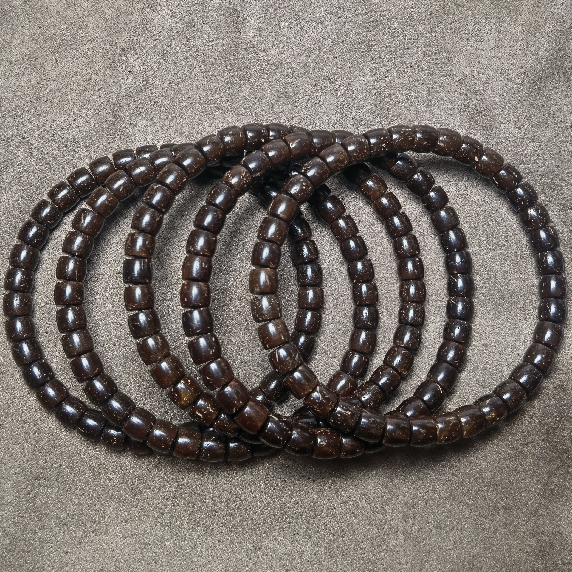 天然原色椰蒂65直切文玩佛珠手串手链diy配珠小红书抖音爆款货源