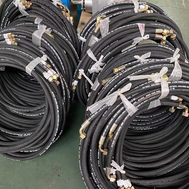 高压油管钢丝编织管 工程机械液压配件胶管总成水蒸气胶管批发