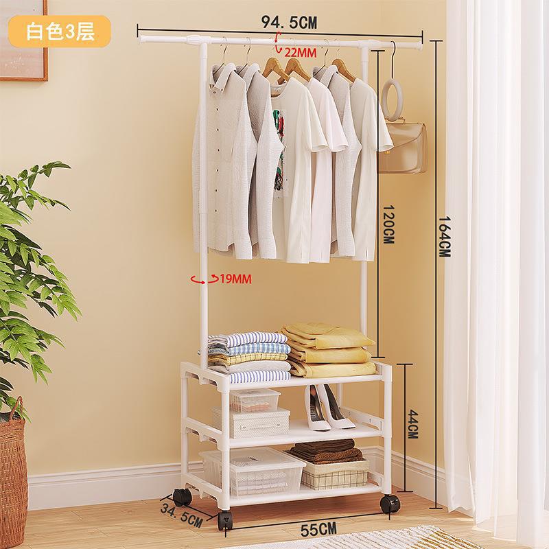 Southeast Asia Hot Sale Simple Multi-Functional Integrated Shoes and Hat Rack Bedroom Storage Hanger Clothes Hanger Coat Rack Clothing Rod