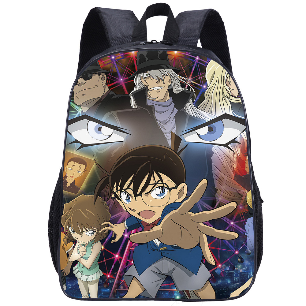 名侦探柯南小学生书包 3d印花儿童背包16寸厂家一件代发来图制定