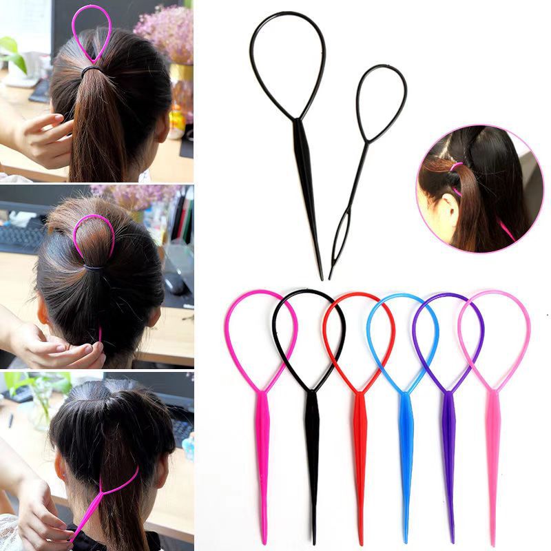 Children's Updo Hair Puller Pin Women's Small Soft Hair Curler Children Hair-Pulling Tool Hair Braiding Artifact Lazy Hair Tie Tool
