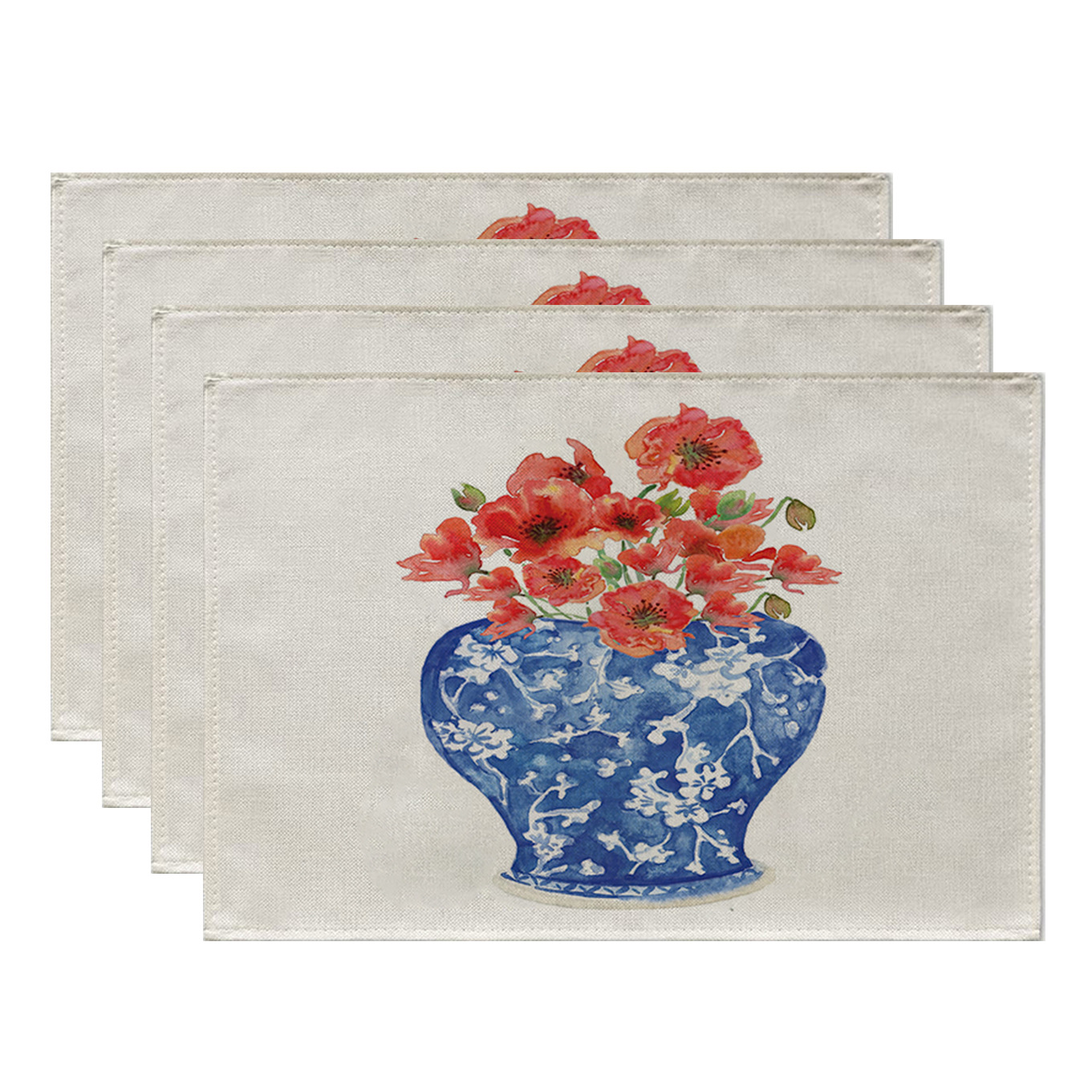 Vase Table Cloth Wholesale Linen Placemat Kitchen Napkin Washable Dining Table Napkin Cloth Western Restaurant Table Mat Cloth Coaster