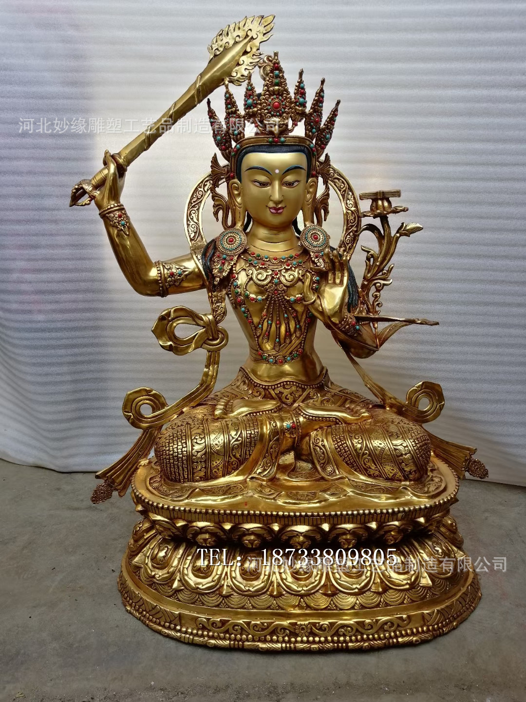 纯铜铸造大型藏传铸铜5米弥勒佛 紫铜强巴佛密宗佛像