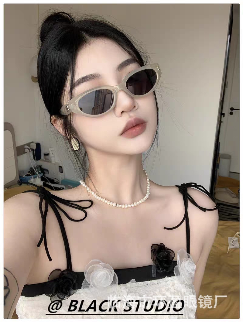 2023 New GM Cats' Eye Sunglasses Korean Style Retro High-Grade Sunglasses Street Shooting Ins Sun Glasses Men and Women Fashion