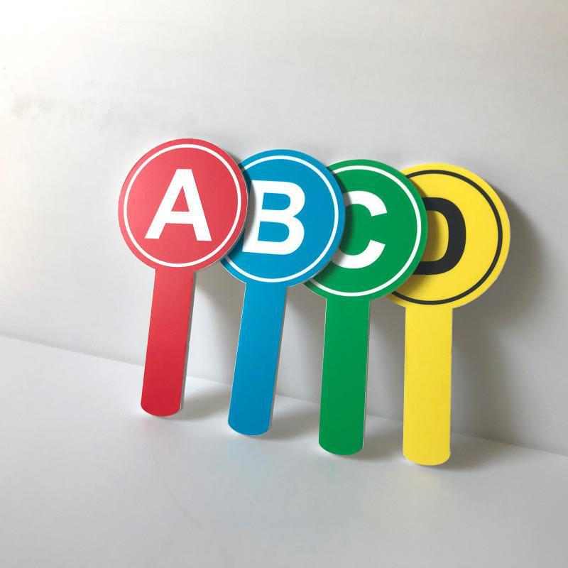 手举牌数字牌字母abcd表情牌笑脸牌异形文字拍照道具拍卖评委牌