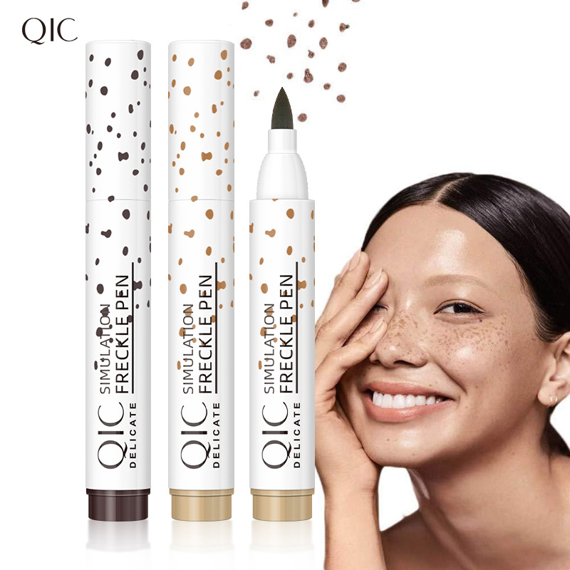 Cross-Border Supply Simulation Freckle Pen Color Rendering Waterproof Smear-Proof Facial Beauty Spot Makeup Stamp Pen Wholesale