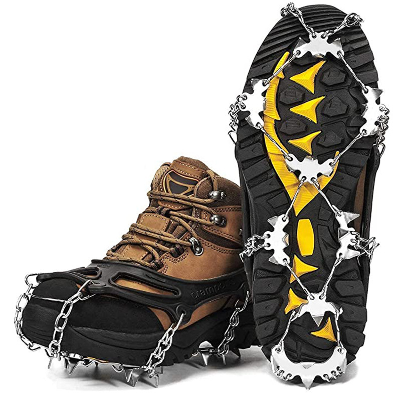 junli/峻立201不锈钢24齿冰爪防滑鞋套鞋链雪地32齿防滑链