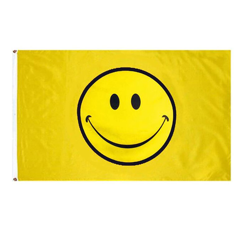 Amazon Foundation Smiley Flag Pink Happy Face Flag Polyester Digital Printing Flag Customization