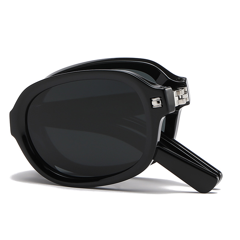Portable Folding 180 Degrees Open and Close Sunglasses Air Cushion Nose Pad Sunglasses Sun Protection Fashion Driving Personalized Sunglasses