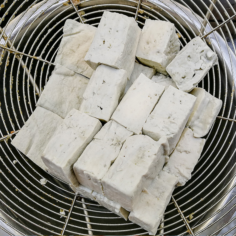 崧厦豆坊绍兴臭豆腐生胚油炸小吃脆皮干子半成品盒装商用白色特产