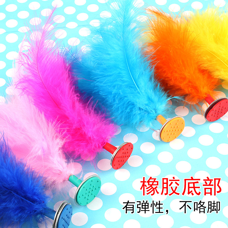 Turkey Feather Shuttlecock Handmade Shuttlecock Handmade Sewing Childhood Playmate Turkey Feather Shuttlecock Toy Wholesale