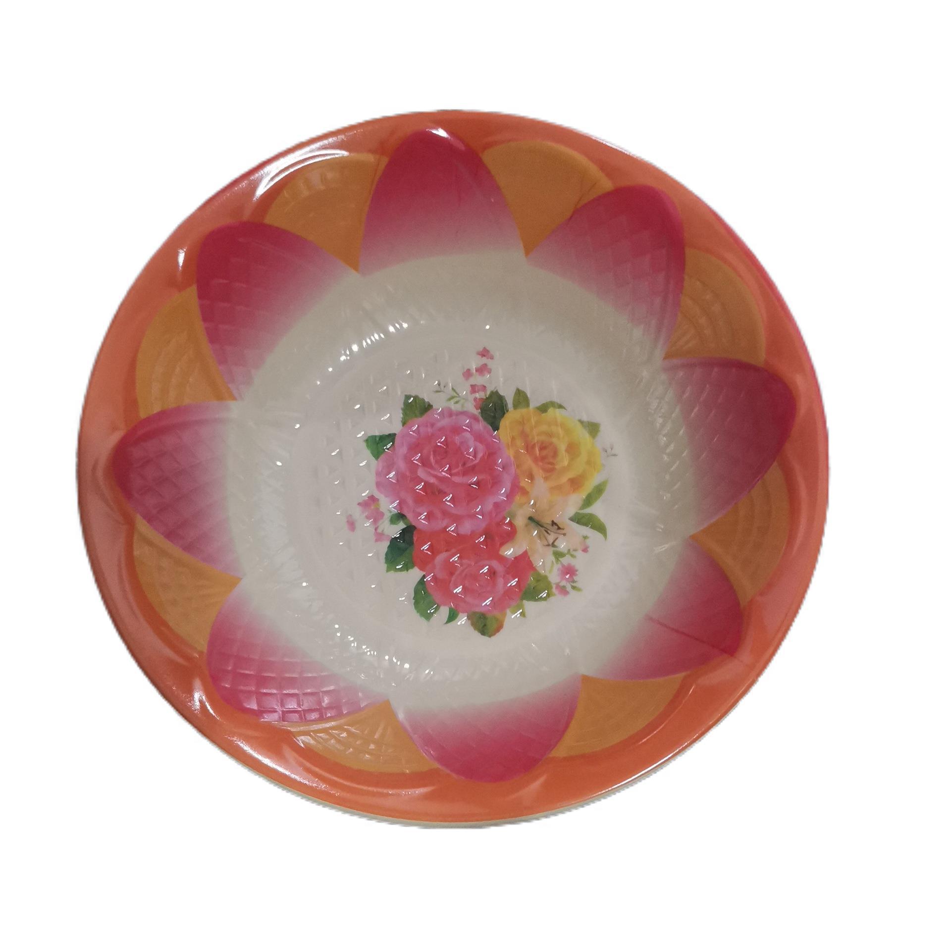 New 30% Melamine Bowl Foreign Trade Export Africa South America 8 9-Inch Pattern Printing Melamine Bowl