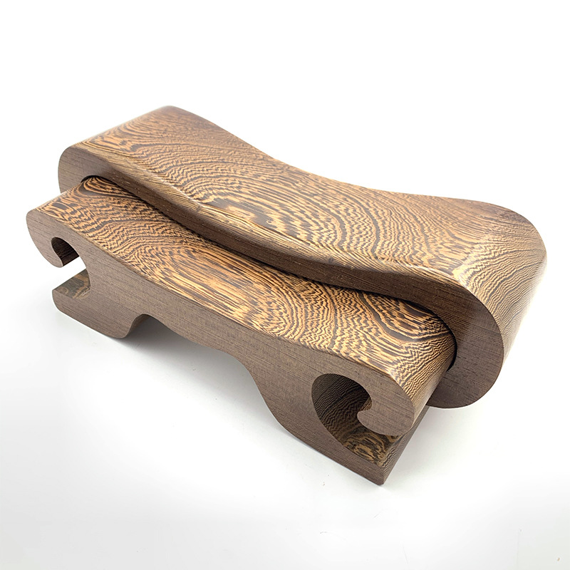 厂家直供批发实木枕头按摩枕凉枕鸳鸯枕工艺品摆件鸡翅木颈椎枕凳