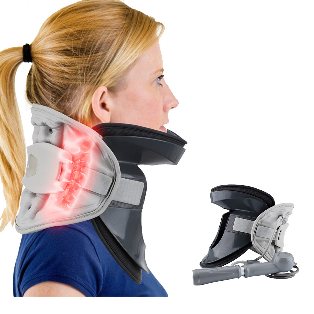 跨境颈椎牵引器家用充气颈托固定支架缓解颈部压力颈部拉伸矫正器