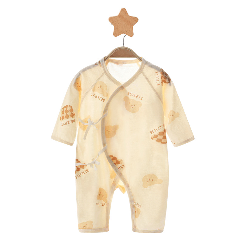 Zh004 Newborn Summer Thin Baby Infant Monk Clothing Baby Romper Long Sleeve Cotton Jumpsuit Romper Baby Clothes