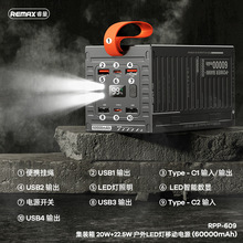 REMAX带LED灯PD20W快充充电宝 集装箱60000mAh移动电源 RPP-609