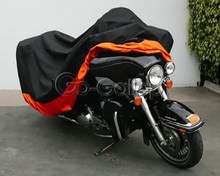 XXXL Orange Motorcycle Cover   Street Glide E跨境专供代发