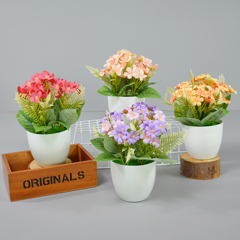 油画露薇盆景仿真花套装茶几电视柜摆放假花批发装饰仿真花小盆栽