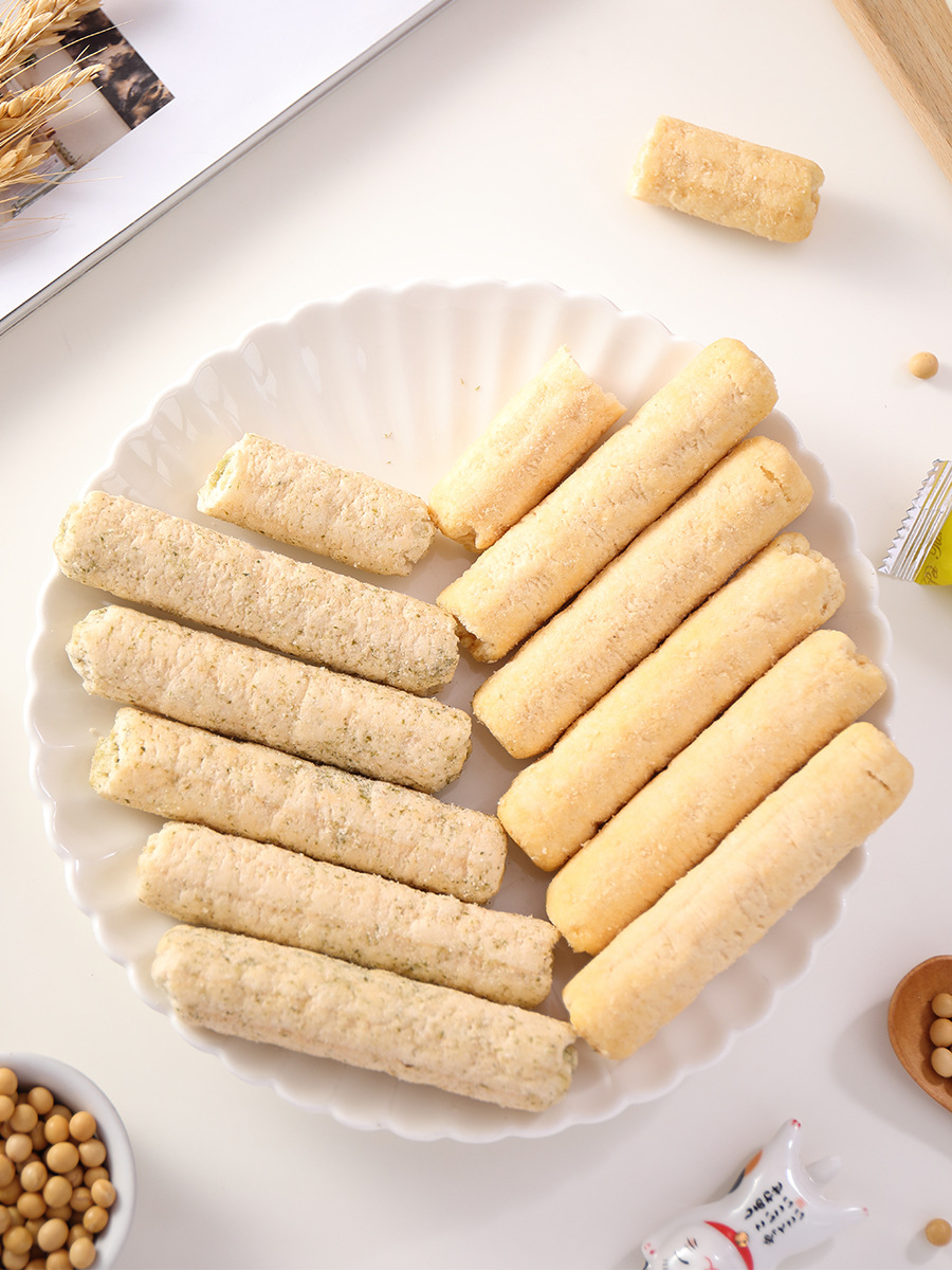 台湾零食北田蒟蒻糙米卷海苔口味160g粗粮膨化零食蛋卷1575